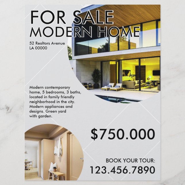 Geometric minimalist real estate Flyer (Front)