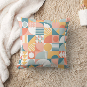 Geometric minimalist with simple shapes and pastel cushion