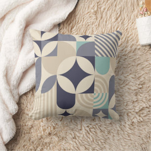 Geometric minimalist with simple shapes and pastel cushion