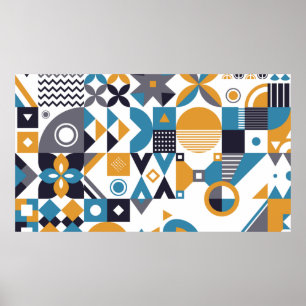 Geometric minimalistic pattern. Abstract designpat Poster