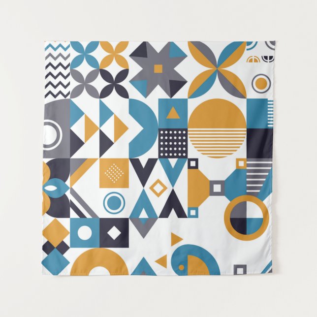 Geometric minimalistic pattern. Abstract designpat Tapestry (Front)