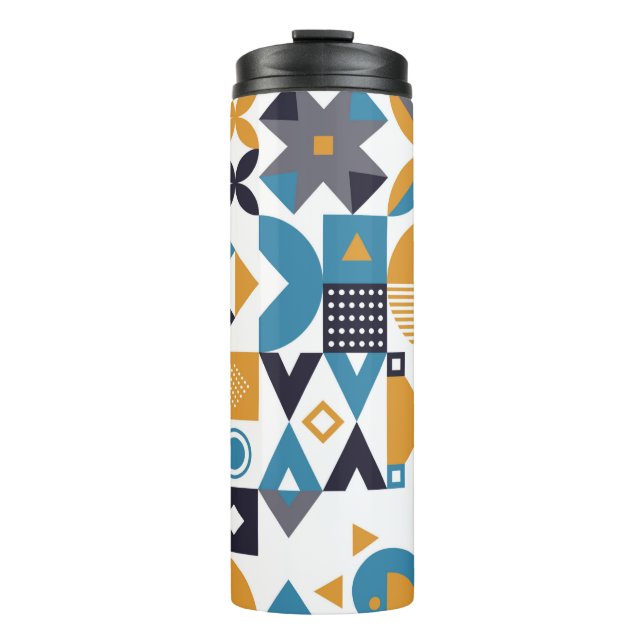 Geometric minimalistic pattern. Abstract designpat Thermal Tumbler (Front)