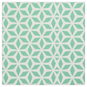 Geometric mint fabric