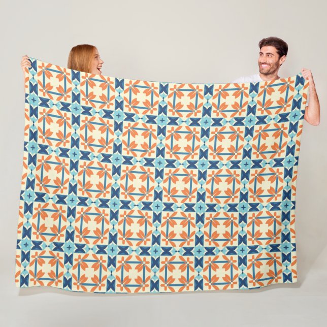 Geometric Mirage Fleece Blanket (In Situ)