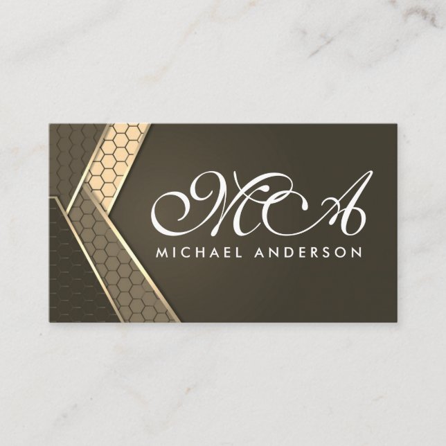 Geometric Modern Abstract Business Card (Front)