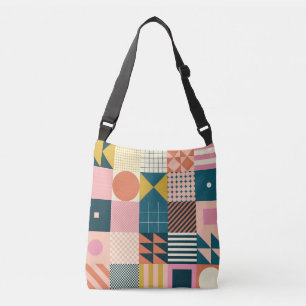 Geometric Modern Abstract: Colourful Design Crossbody Bag