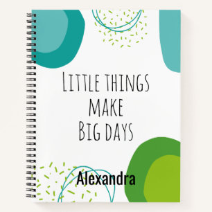 Geometric Modern Abstract Inspirational Quote Notebook