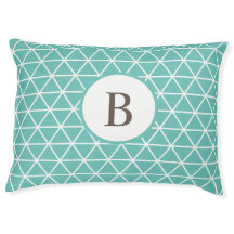 Geometric, modern, blue, monogrammed