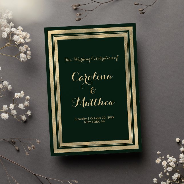 Geometric modern forest green gold Program (Geometric modern forest green gold Program )