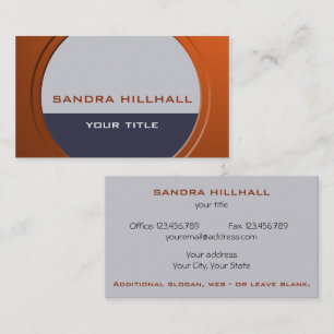 Geometric Modern Metallic any Text and Colour Business Card