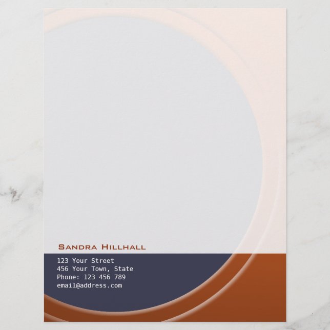 Geometric Modern Metallic any Text and Colour Customised Letterhead (Front)