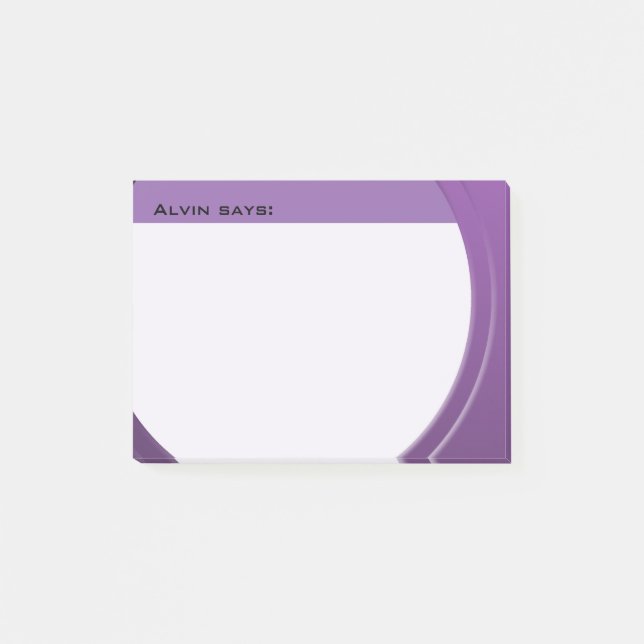 Geometric Modern Metallic any Text and Colour Post-it Notes (Front)