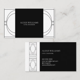 Geometric Modern Minimalist Elegant Professional Business Card