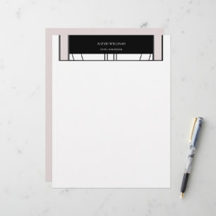 Geometric Modern Minimalist Elegant Professional Custom Letterhead
