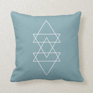 Geometric Modern Slate Blue Minimalist Triangle Cushion