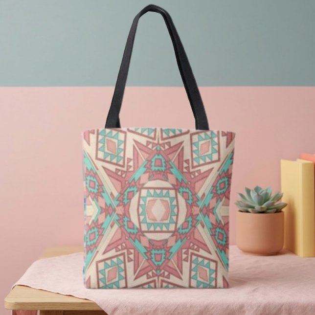 Geometric Modern Southwest Pattern Tote Bag (Creator Uploaded)