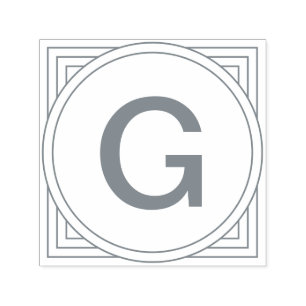 Geometric Monogram Self-inking Stamp