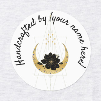 Geometric Moon Handcrafted by Product Label