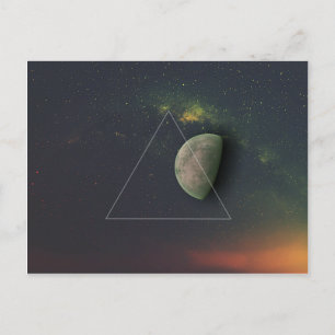 Geometric Moon Postcard