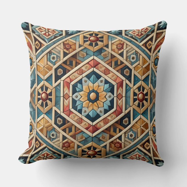 Geometric Mosaic Art Cushion (Front)