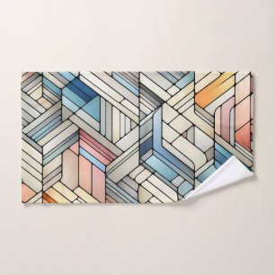 Geometric Mosaic Hand Towel