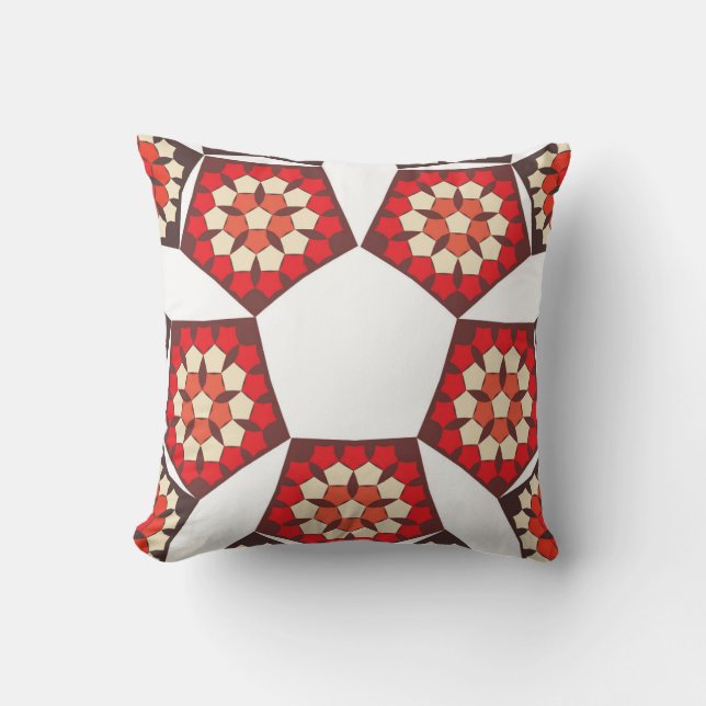 Geometric Mosaic Harmony Throw Pillow (Front)