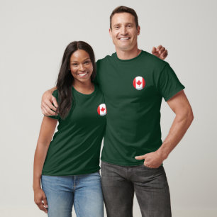 Geometric Mosaic Maple Leaf Canada T-Shirt