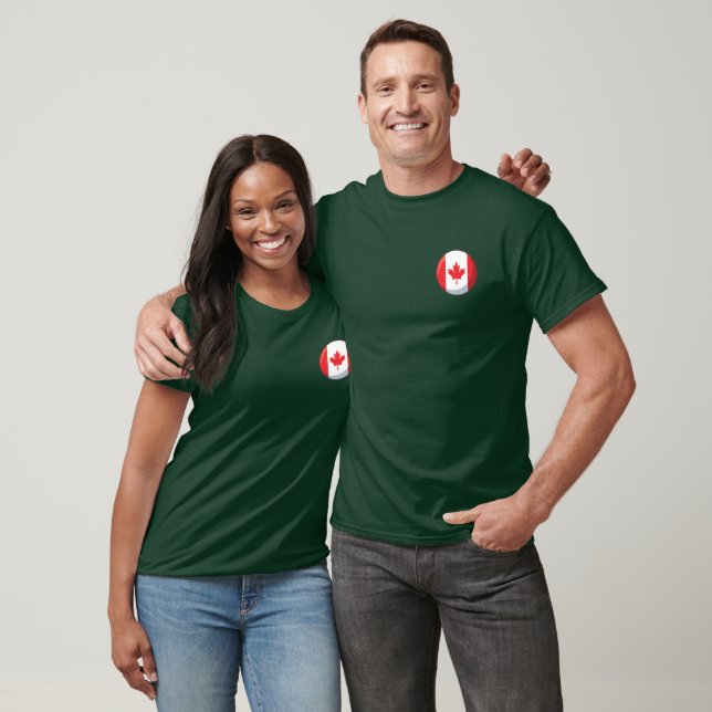 Geometric Mosaic Maple Leaf Canada T-Shirt (Unisex)