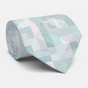 Geometric Mosaic Pattern Design Tie