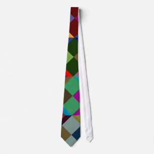 Geometric Mosaic Pattern Tie