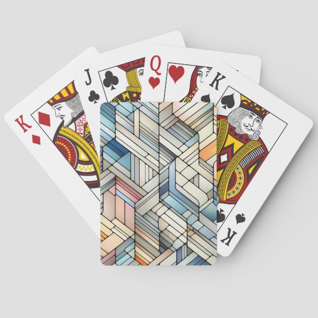 Geometric Mosaic Playing Cards (Back)