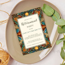 Geometric Mosaic Stained Glass Retirement Party