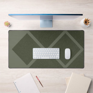 Geometric Moss Green Desk Mat – Customisable