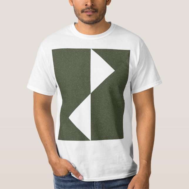 Geometric Moss Green Promo Tee (Front)