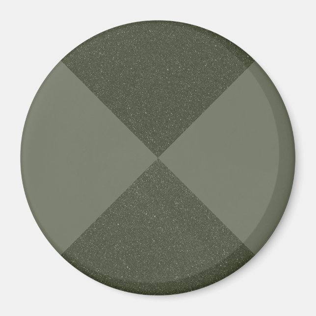 Geometric Moss Green Split Magnet (Front)