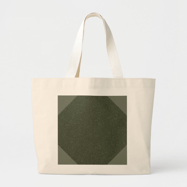Geometric Moss Green Textured Tote (Front)