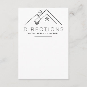Geometric Mountain Custom Direction Card