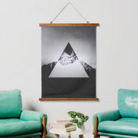 Geometric mountain mirrored in triangle