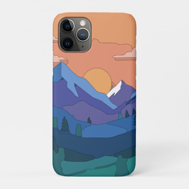 Geometric Mountain Sunset  Case-Mate iPhone Case (Back)