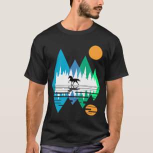 Geometric Mountains and Horse Men's Basic T-Shirt