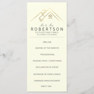 Geometric Mountains Wedding Rackcard Program