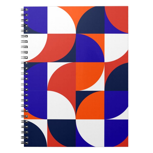 Geometric mural background. Modern and vibrant com Notebook (Front)