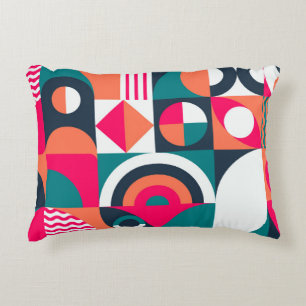 Geometric mural background. Modern style vintage i Decorative Cushion