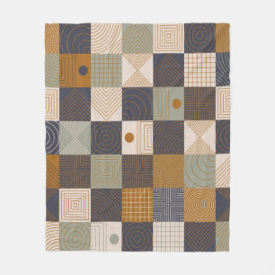 Geometric mural background. Modern style vintage i Fleece Blanket