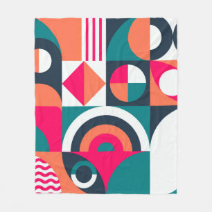 Geometric mural background. Modern style vintage i Fleece Blanket