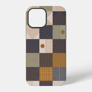 Geometric mural background. Modern style vintage i iPhone 12 Case