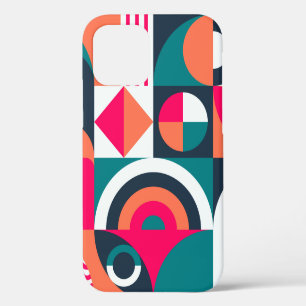 Geometric mural background. Modern style vintage i iPhone 12 Case