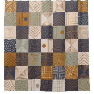 Geometric mural background. Modern style vintage i Shower Curtain