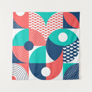 Geometric mural background. Modern style vintage i Tapestry