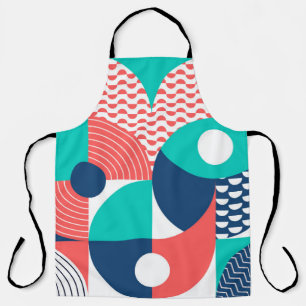 Geometric Mural Background Modern Vintage Apron